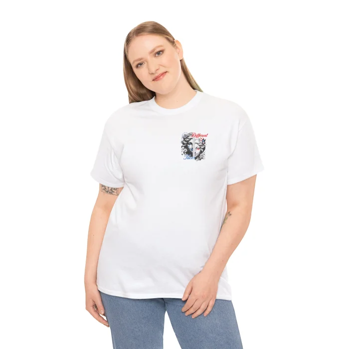 T-shirt z nadrukiem Different Faces ver 2